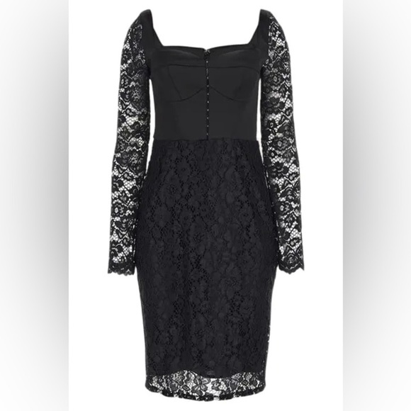 NWT - Marciano by Guess Vesper Dress in Jet Black - Size 8 - Picture 5 of 9